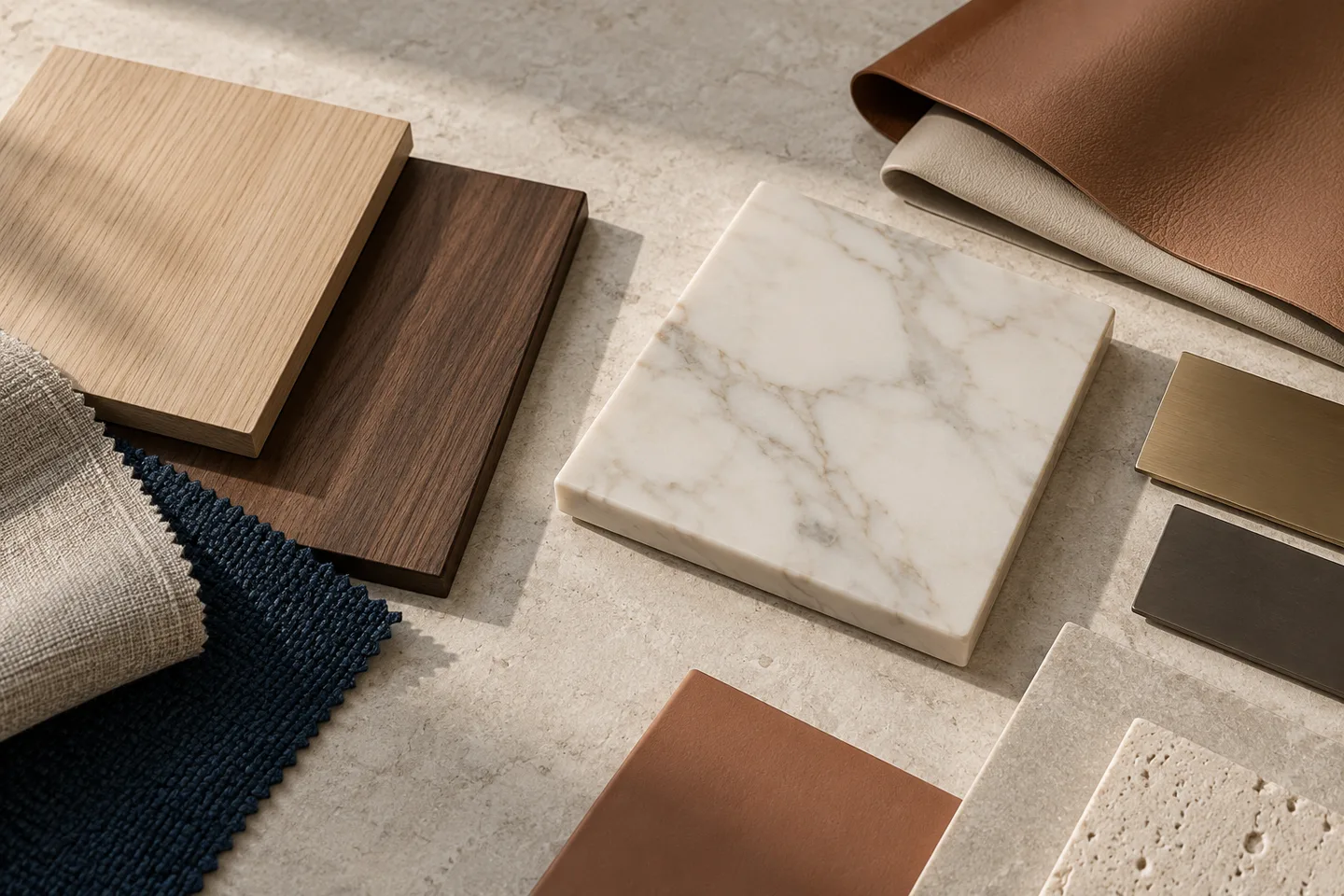 Product and material selection for a sourcing brief